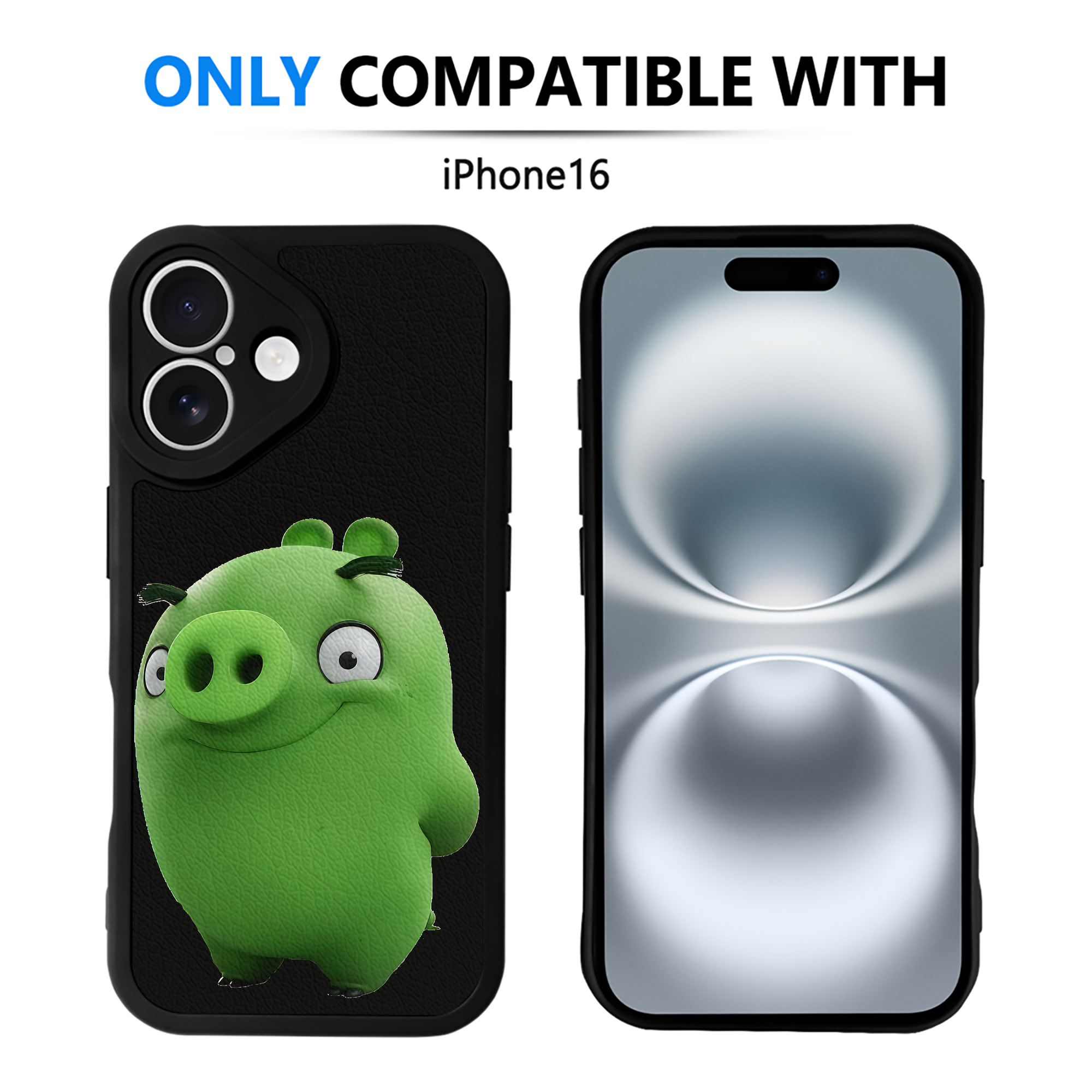 Angry Birds アングリーバード 【iPhone 16シリーズ対応】シリコンスマホケース（レザー調） 材質：シリコン